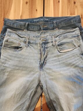TWO PAIRS 36 X 32 Mens Old Navy Straight Built In Flex Jeans